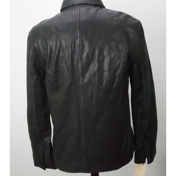 John Varvatos Lambskin Black Hook Closure Resort Leather Jacket Sz 40 NEW - Picture 4 of 9
